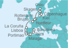 Itinerario del Crucero Gemas ibéricas y costas brillantes - Regent Seven Seas