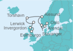 Itinerario del Crucero Reino Unido y Noruega - Regent Seven Seas