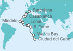 Itinerario del Crucero De Barcelona a Ciudad del Cabo - Regent Seven Seas