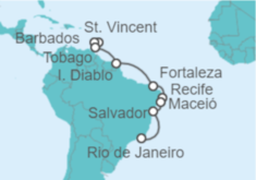 Itinerario del Crucero Temporada de Samba - Regent Seven Seas