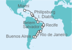 Itinerario del Crucero De Buenos Aires a Miami  - Regent Seven Seas
