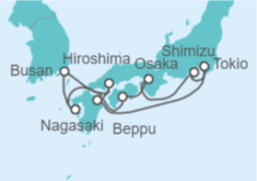 Itinerario del Crucero Japón y Corea Del Sur - Regent Seven Seas