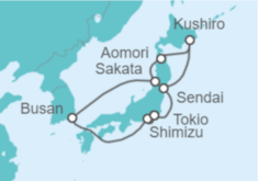 Itinerario del Crucero Japón y Corea Del Sur - Regent Seven Seas