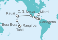 Itinerario del Crucero Vuelta al mundo 2026: De Miami a Papeete - Regent Seven Seas