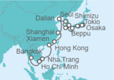 Itinerario del Crucero De Tokio a Bangkok - Regent Seven Seas