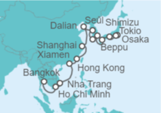 Itinerario del Crucero Maravillas costeras de Asia oritental - Regent Seven Seas