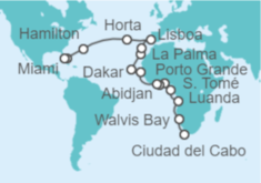 Itinerario del Crucero De Ciudad del Cabo a Miami - Regent Seven Seas
