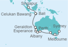 Itinerario del Crucero Australia al descubierto - Regent Seven Seas