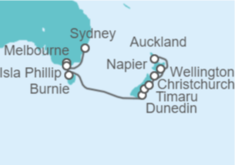 Itinerario del Crucero Bocadillos australianos y avistaje de Kiwis - Regent Seven Seas