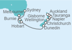 Itinerario del Crucero De Sydney a Auckland - Regent Seven Seas