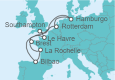 Itinerario del Crucero Alemania, Holanda, España, Francia - MSC Cruceros