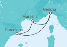Itinerario del Crucero Francia, España - Costa Cruceros