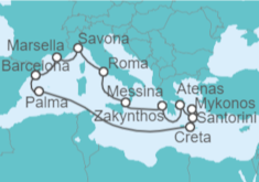 Itinerario del Crucero Hacia templos y aguas azules - Costa Cruceros