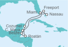 Itinerario del Crucero Bahamas, Estados Unidos (EE.UU.), México, Honduras, Belice - MSC Cruceros
