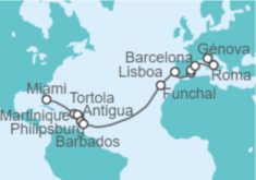 Itinerario del Crucero Desde Miami (EEUU) a Génova (Italia) - MSC Cruceros