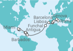 Itinerario del Crucero Desde Miami (EEUU) a Génova (Italia) - MSC Cruceros