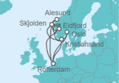 Itinerario del Crucero Lo mejor de Noruega - Holland America Line