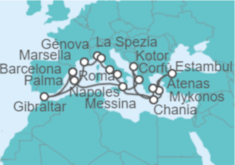 Itinerario del Crucero Descubriendo el Mediterráneo - Princess Cruises