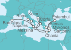 Itinerario del Crucero Islas Griegas, Italia y Turquía - Princess Cruises