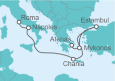 Itinerario del Crucero Italia, Grecia y Turquía - Princess Cruises