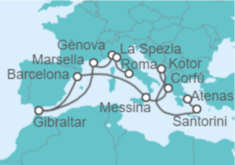 Itinerario del Crucero Grecia, Francia e Italia - Princess Cruises