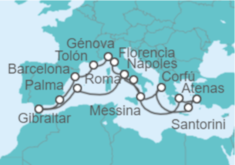 Itinerario del Crucero Lo mejor del Mediterráneo - Princess Cruises