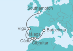 Itinerario del Crucero España y Gibraltar - Princess Cruises