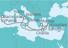 Itinerario del Crucero Gran Mediterráneo - Princess Cruises