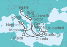 Itinerario del Crucero Gran Explorador del Mediterráneo - Princess Cruises
