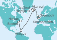 Itinerario del Crucero Explorador de Islandia y las Islas Británicas - Princess Cruises