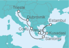 Itinerario del Crucero Grecia, Turquía y Adriático - Princess Cruises