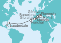 Itinerario del Crucero Gran Aventura por el Mediterráneo Occidental - Princess Cruises