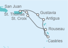 Itinerario del Crucero Eternos rayos de sol - Regent Seven Seas