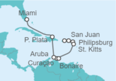 Itinerario del Crucero Calor caribeño - Regent Seven Seas