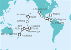Itinerario del Crucero Pasaje Canal de Panamá - Seabourn