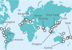 Itinerario del Crucero Vuelta al mundo  Costa Cruceros - Costa Cruceros