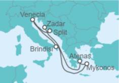 Itinerario del Crucero Italia, Grecia - MSC Cruceros