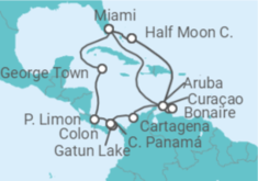 Itinerario del Crucero Canal de Panamá y Caribe Sur - Holland America Line