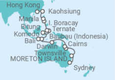 Itinerario del Crucero Desde Sydney (Australia) a Hong Kong (China) - Seabourn