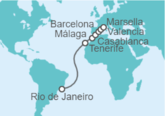 Itinerario del Crucero España, Marruecos - MSC Cruceros