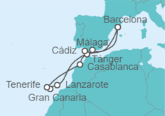 Itinerario del Crucero Islas Canarias y Marruecos - Celebrity Cruises