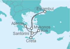 Itinerario del Crucero Estambul e Islas Griegas con bebidas - Costa Cruceros