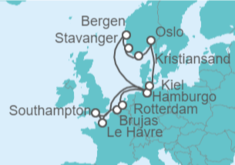 Itinerario del Crucero De Hamburgo a Kiel - AIDA