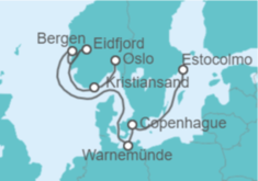 Itinerario del Crucero Fiordos Noruegos - MSC Cruceros