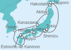 Itinerario del Crucero Osaka, Sapporo, Busan y Mt. Fuji - NCL Norwegian Cruise Line