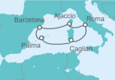 Itinerario del Crucero Italia, Francia y España - AIDA