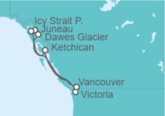 Itinerario del Crucero Alaska - Disney Cruise Line