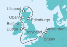 Itinerario del Crucero Bélgica, Irlanda - WindStar Cruises