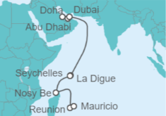 Itinerario del Crucero Desde Doha (Qatar) a Port Louis (Mauricio) - NCL Norwegian Cruise Line