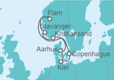 Itinerario del Crucero Tierra de los Vikingos - Costa Cruceros